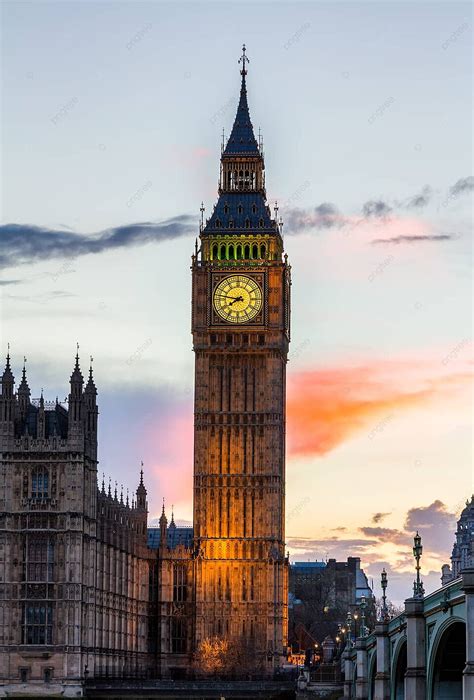 Struktur Ikon Londons Big Ben Dan Gedung Parlemen Foto Latar Belakang