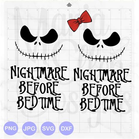 Nightmare Before Bedtime Svg Jack Skellington Svg Jack Etsy