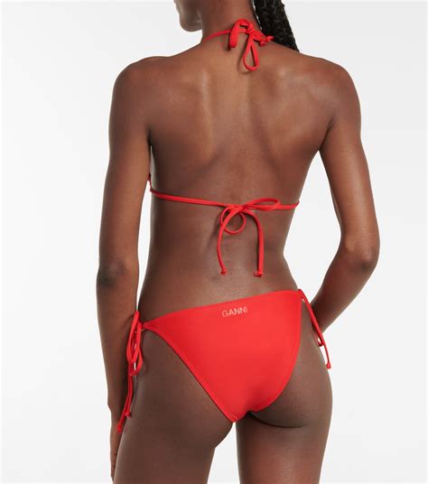 Bikini Bottoms In Red Ganni Mytheresa