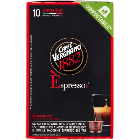 Capsule caffè espresso cremoso x10 VERGNANO NESPRESSO 50 G Coop Shop