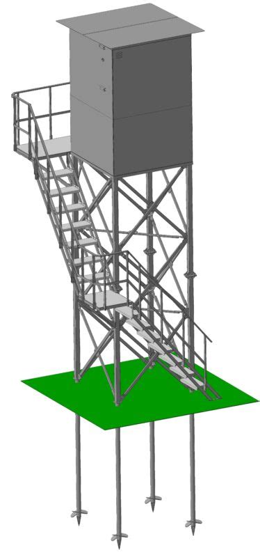 Опора защитного контейнера 4 метра - Чертежи, 3D Модели, Проекты ...