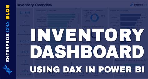 Inventory Dashboard Using Basic Dax In Power Bi Enterprise Dna