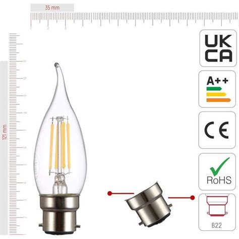 Tekled Lot De Ampoules Led Vintage Filament C Culot Ba Onnette