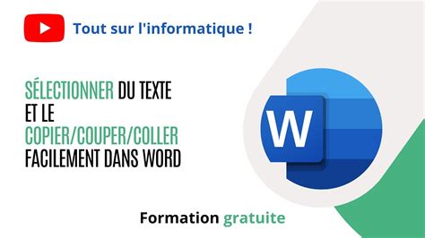 Comment Copier Coller Et S Lectionner Facilement Du Texte Dans Word