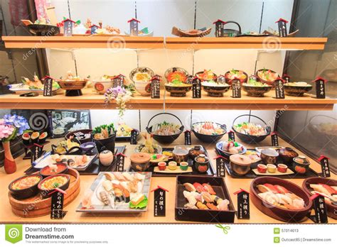 Plastic Food Replica of Sushi in a Restaurant of Otaru Editorial Stock ...