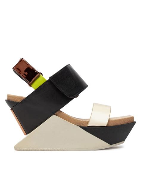 United Nude Sandały Delta Wedge Sandal 1041358016 Brązowy Modivo pl