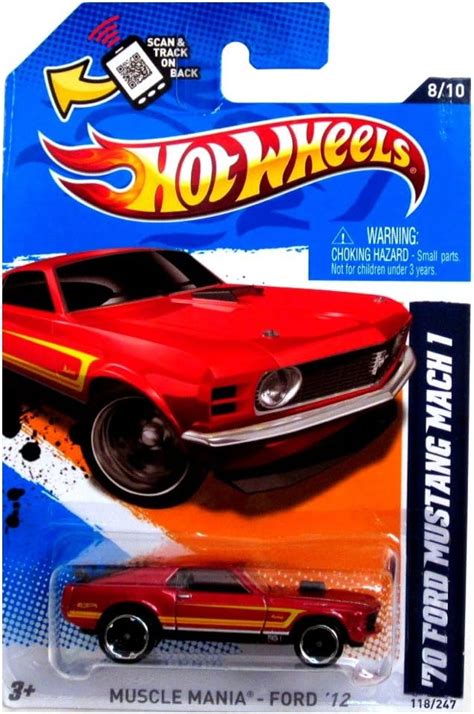 Hot Wheels 70 Ford Mustang Mach 1 Red Muscle Mania