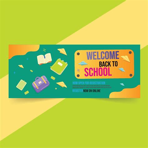 Back to School Banner Design 3042053 Vector Art at Vecteezy