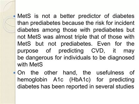 Metabolic Syndrome Vs Hba1c Ppt