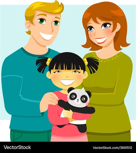 Adoptive family Royalty Free Vector Image - VectorStock