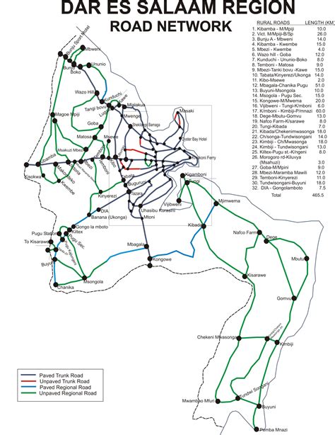 Dar Es Salaam Road Map - Dar Es Salaam • mappery