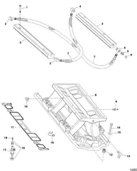 Mercruiser Race Engine And Drive Scorpion 377 Sterndrive Intake Manifold And Fuel Rails Parts