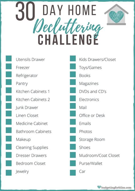 Printable Declutter Checklist