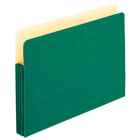 Pendaflex Coloured Expanding File Pockets Green Legal Size 3 12