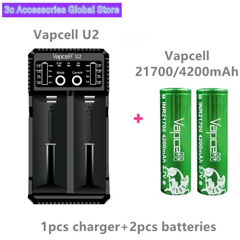 2pcs Vapcell 21700 배터리 4200mah 30A rewrap molicel P42A 충전식 배터리 Vapcell