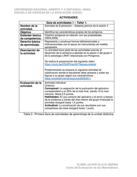 Actividades Fase 3 Ejercicio Obligatorio UNIVERSIDAD NACIONAL