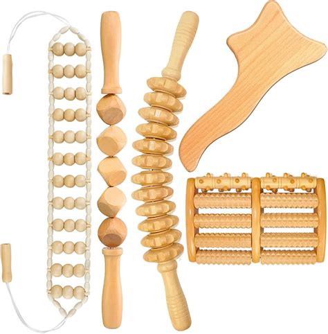 Wood Therapy Massage Tools 5 In 1 Maderoterapia Kit Anti