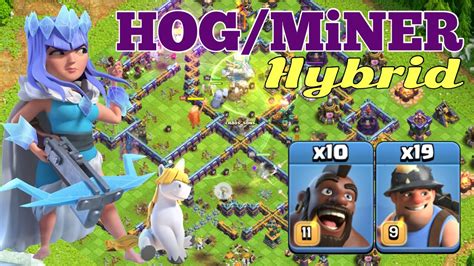 Th15 Queen Charge Hog Miner Hybrid Strategy Legend League Attacks 2023 Feb Clash Of Clans