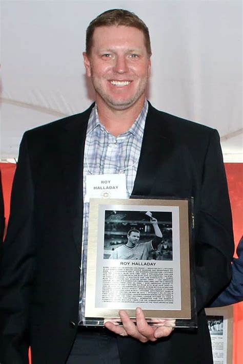 Roy Halladay Wearing A Blue Jays Uniform On His Canadian Hof Plaque