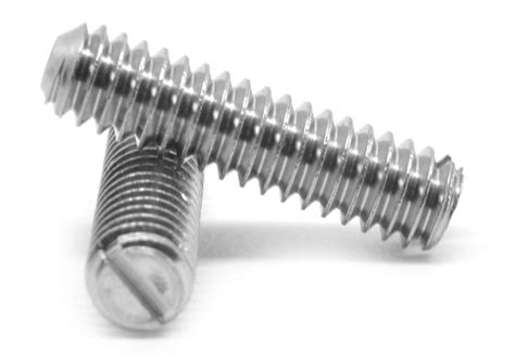 516 18 X 516 Coarse Thread Slotted Set Screw Cup Point Stainless Steel 18 8 Asmc Industrial