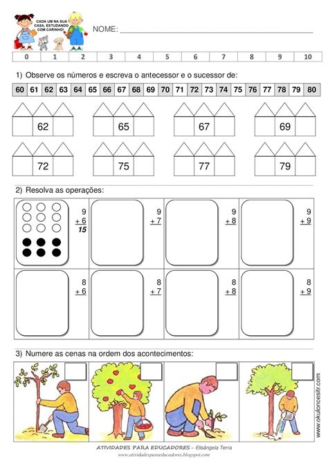 ATIVIDADES PARA EDUCADORES 1º Ano Atividades Adições Contagem