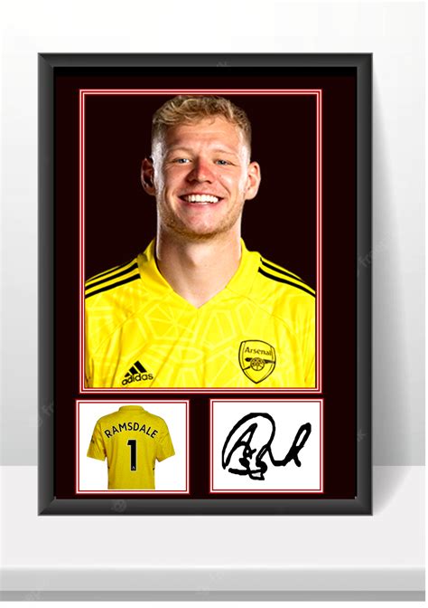 Aaron Ramsdale Arsenal Fc 202223 Framed Canvas Print Signed Great T