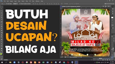 Poster Ucapan Milad Ke 7 Majelis At Taufiq Madura Ii Photoshop Cs6