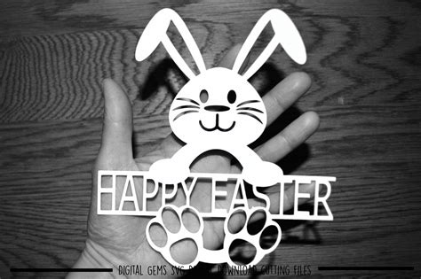 Happy Easter Paper Cut SVG DXF EPS Files