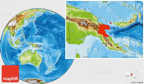 Physical Location Map Of Morobe