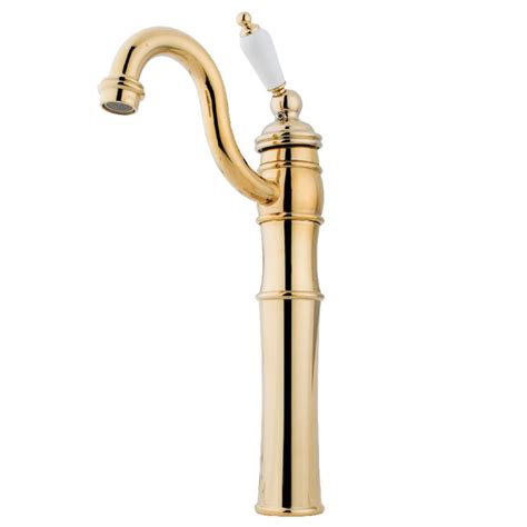 Kingston Brass Victorian Single Hole Single Handle Bathroom Faucet In Polished Brass Hkb3422pl