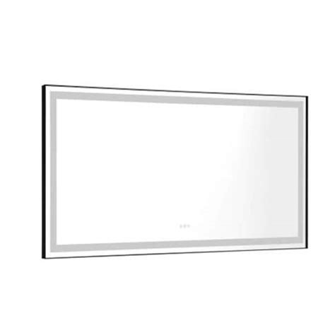 Andrea 72 In W X 36 In H Large Rectangular Metal Framed Dimmable