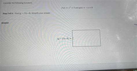 Solved Consider The Following Functions F X X2 5 And