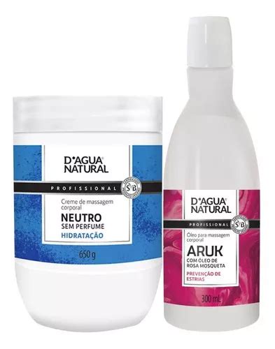 Creme Neutro 650g Oleo Rosa Mosqueta 300ml Dagua Natural Frete Grátis