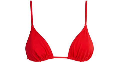 Eres Mouna Triangle Bikini Top In Red Lyst
