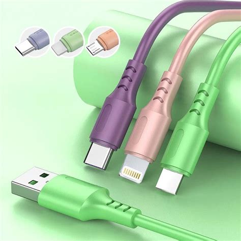 3IN1 Multi USB Charger Charging Cable Mobile Micro USB TYPE C Android ...