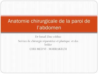 Anatomie Chirurgicale De Labdomen Ppt