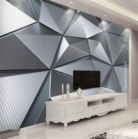 3d Wallpaper For Walls - Geometric Shapes On Wall - 1000x1012 - Download HD Wallpaper - WallpaperTip