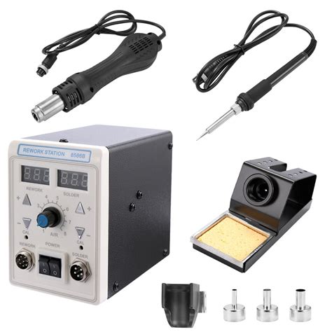 Hot Air Machine Soldering Iron Dual Display 2 In 1 Multifunctional Rework Soldering Station