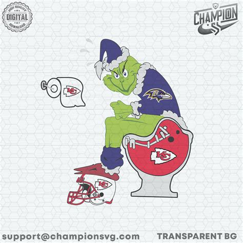 Grinch Baltimore Ravens And Kansas City Chiefs SVG ChampionSVG