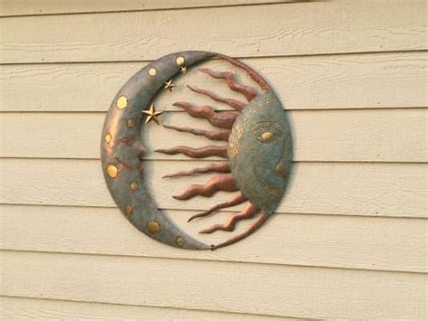 Metal Walls Metal Wall Art Bohemian Room Moon Decor Charitable Donations Coppery Purple