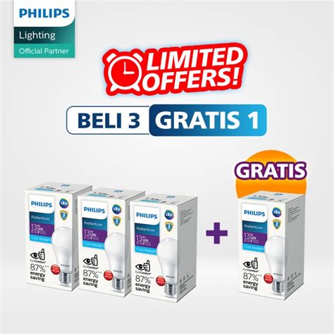 Promo Paket Beli Dapat Lampu Philips Radiantline Ledbulb W K