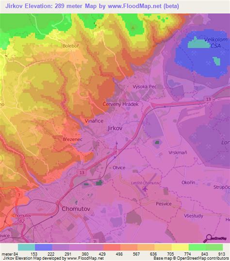 Elevation Of Jirkov Czech Republic Elevation Map Topography Contour