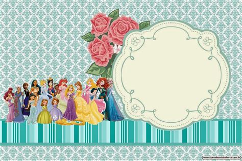 Todas Las Princesas Disney Invitaciones Para Imprimir Gratis Ideas