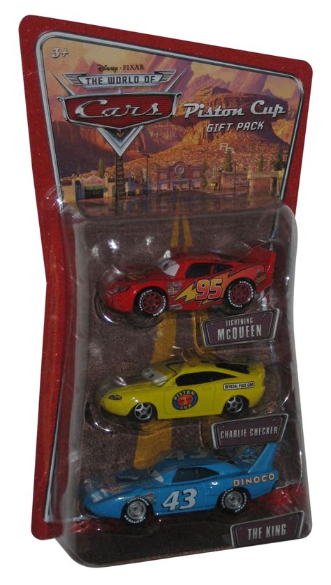 Buy Disney Pixar Cars Lightning Mcqueen Charlie Checker The King 3 Pack Toy Car Set Online At