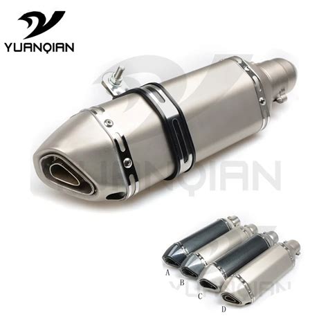 Mm Universal Modified Motorcycle Exhaust Pipe Muffler Carbon Fiber