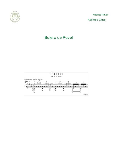 Bolero De Ravel Clases De Kalimba