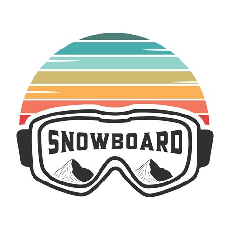 Vintage Snowboarding Typography Retro Snowboard Typography Classic