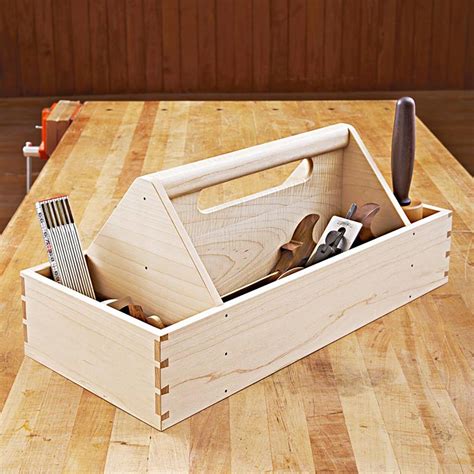 Houseworks Unfinished Wood Large Tool Box Or Garden Tote