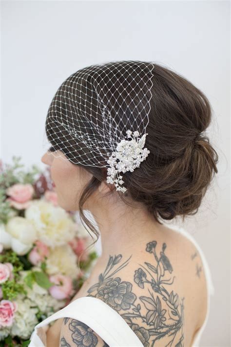 Birdcage Veil Bridal Veil And Bridal Comb Bandeau Birdcage Pearl Bridal Comb Bridal Comb