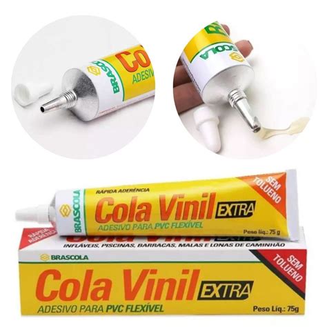 Cola Vinil Extra Adesivo Para Pvc Flex Vel Gr Brascola Shopee Brasil